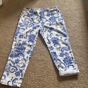 Crop soft denim pants